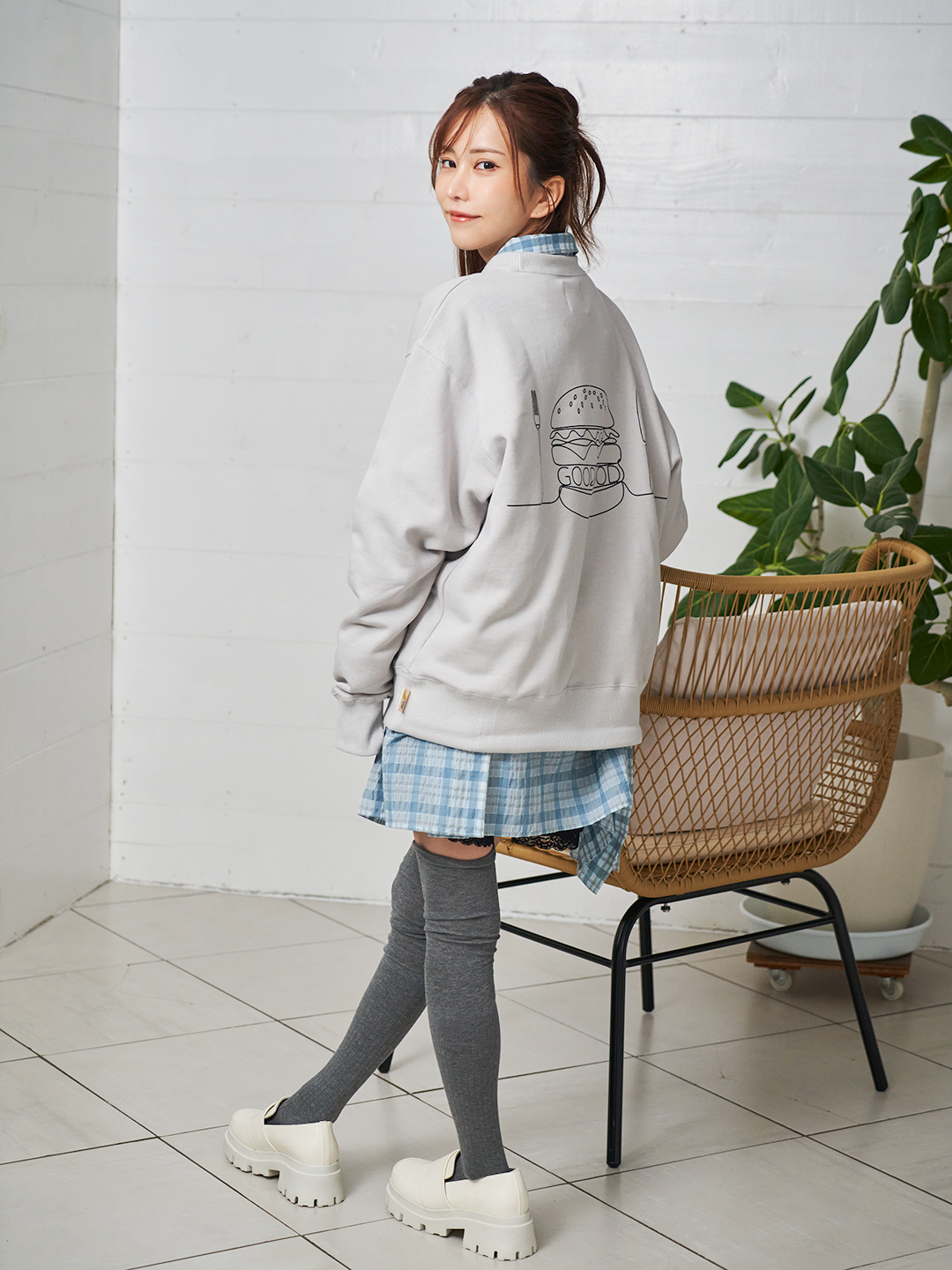 line burger sweatshirt[GF034]