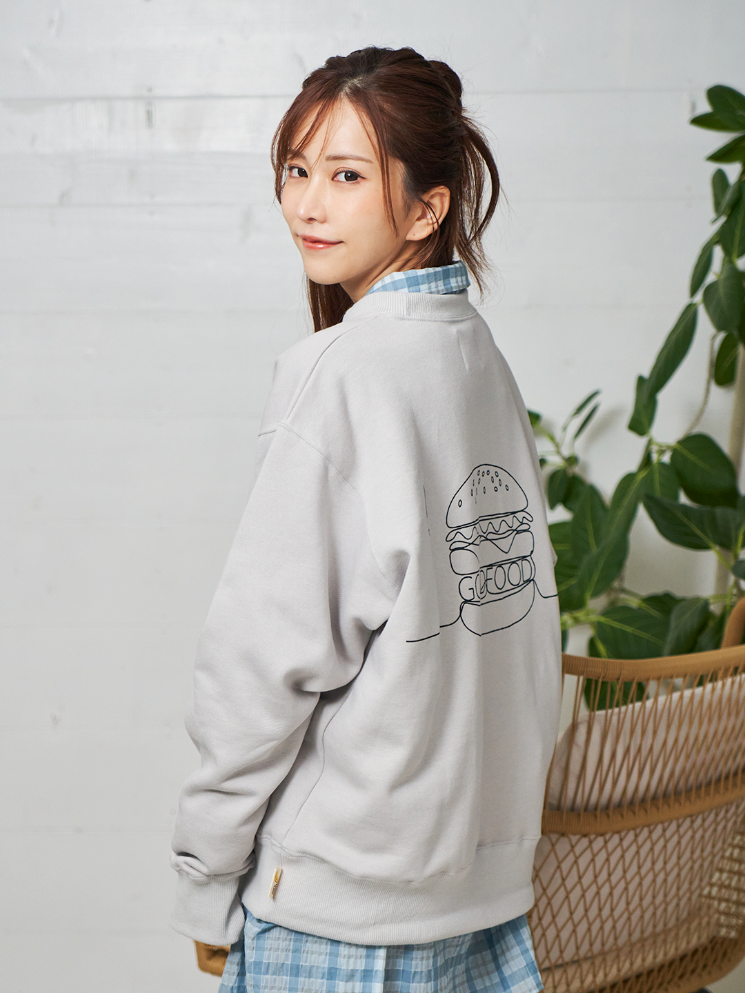 line burger sweatshirt[GF034]